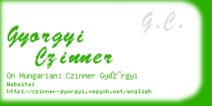 gyorgyi czinner business card